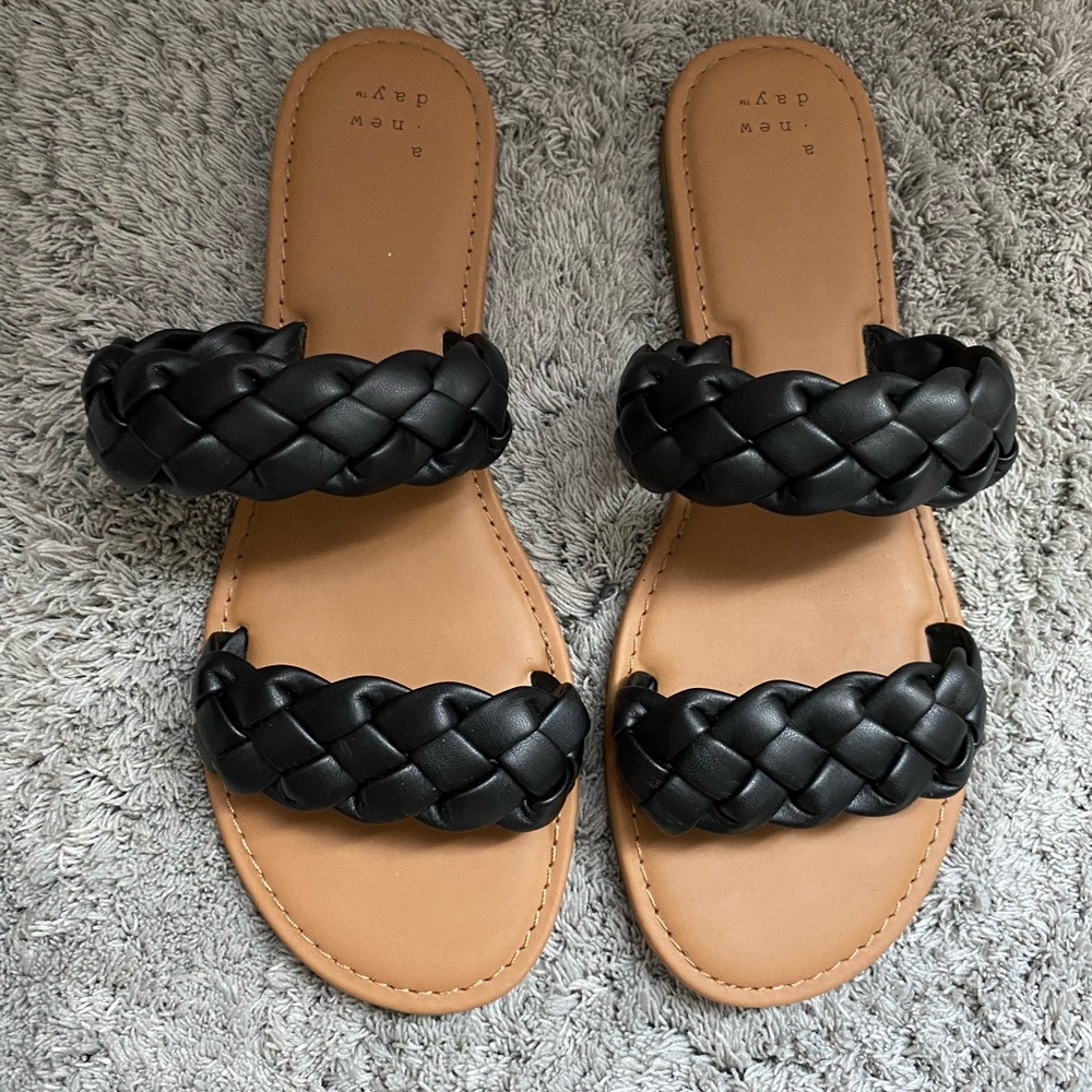 2 band braided sandals